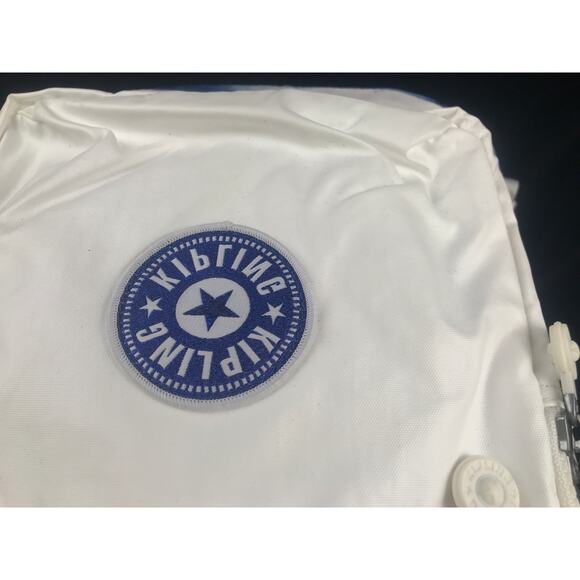 Kipling Tie Dye Pattern Backpack school book bag Blue/White/Gray New - Picture 2 of 12